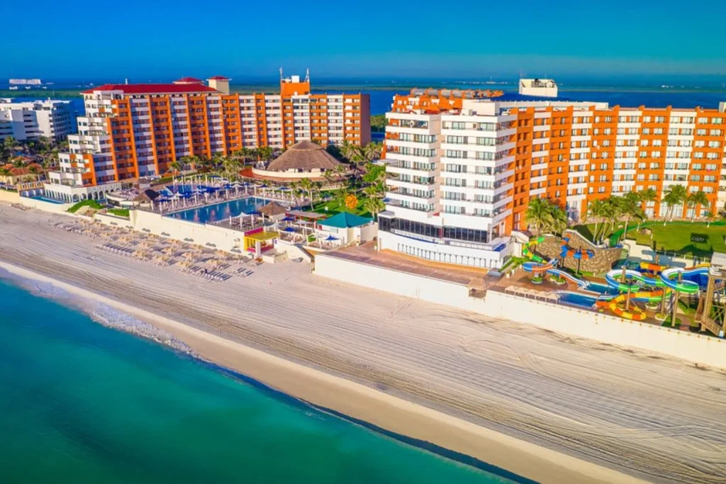 Beachfront resort with pools and colorful water park, Crown Paradise Club Cancun, Cancun