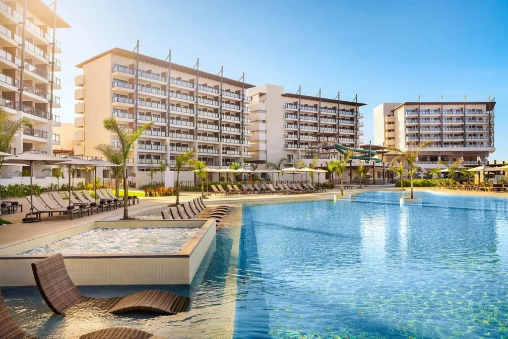 Outdoor pool at Dreams Estrella del Mar Mazatlán in Mazatlán, Mexico