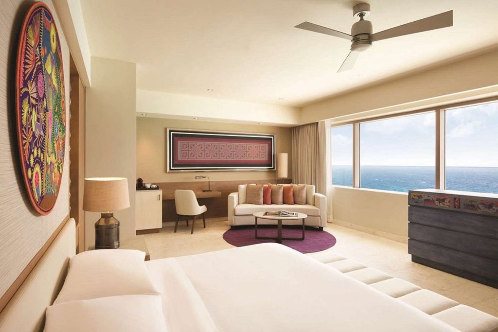 Ocean view suite at Hyatt Ziva Cancun in Cancun, Mexico