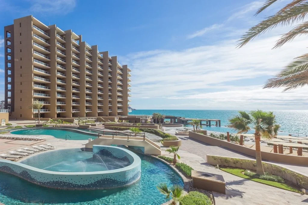 Pool with ocean view at Las Palomas Beach & Golf Resort in Puerto Peñasco, Mexico