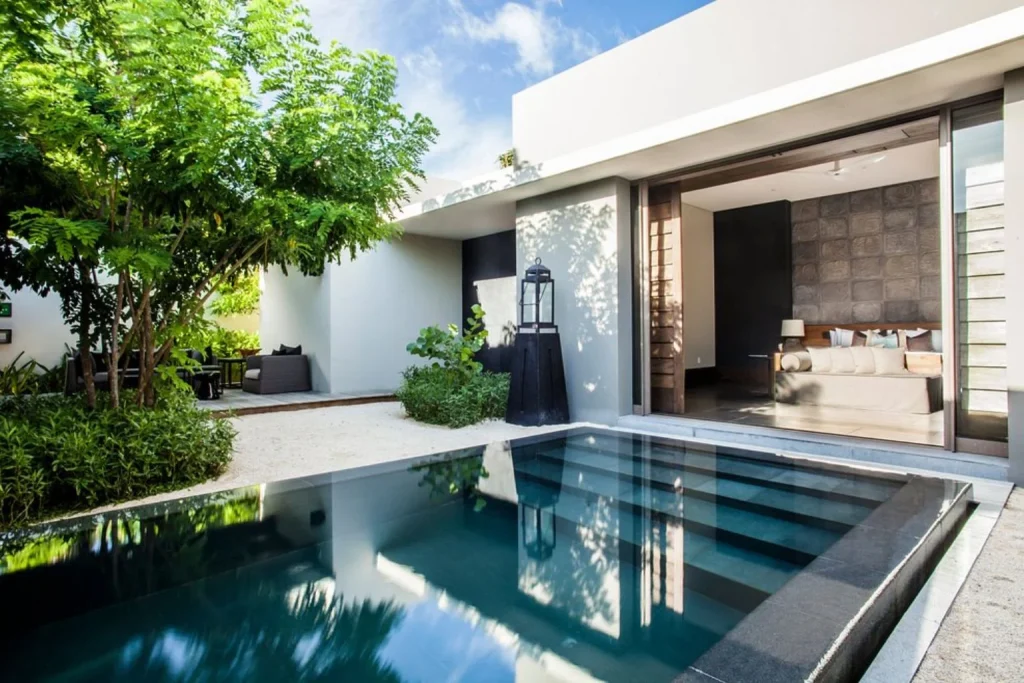 Private pool villa with a secluded plunge pool and garden terrace at NIZUC Resort & Spa in Cancún, Mexico.