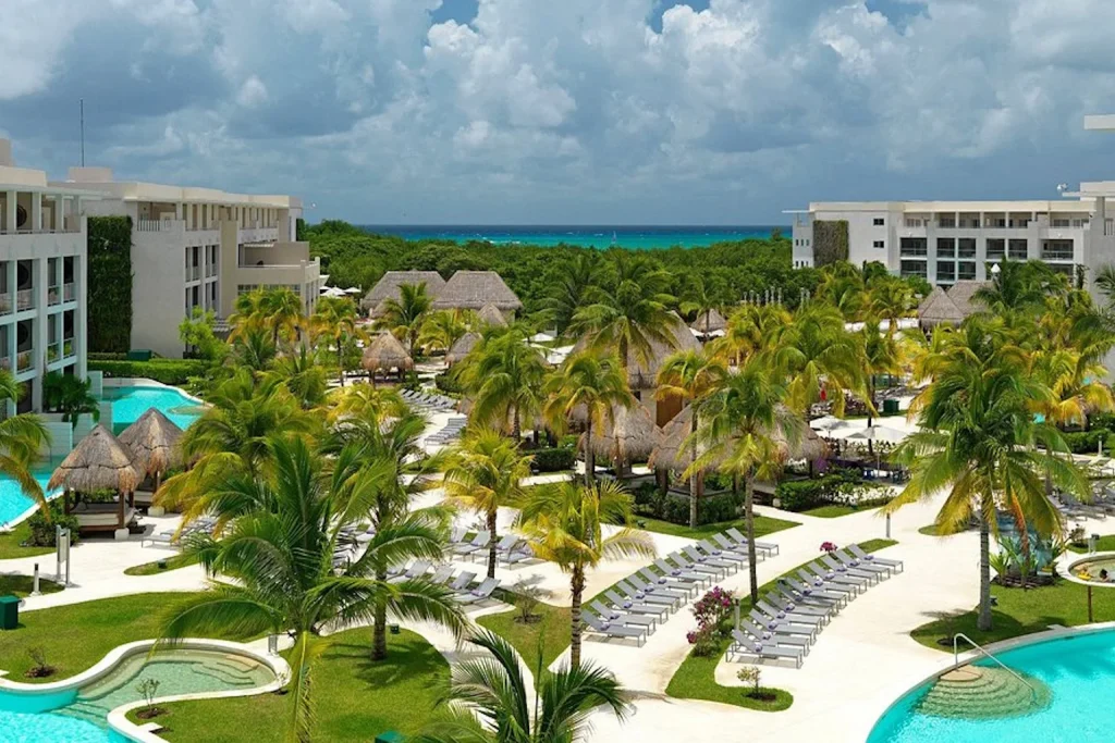 Main hotel and pools at Paradisus Playa del Carmen – Riviera Maya in Playa del Carmen, Riviera Maya, Mexico